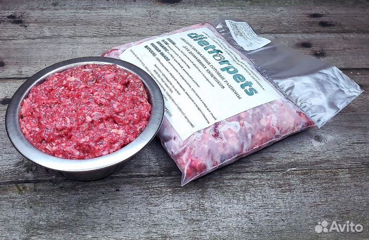 Готовый мясной рацион - корм Волчий аппетит и др