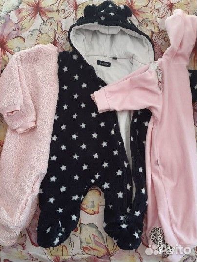Комбинезоны (не тонкие) детские б/у с 0-6 мес