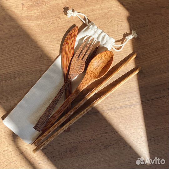 Столовые приборы из кокоса