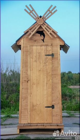 Дачный туалет деревянный HME556