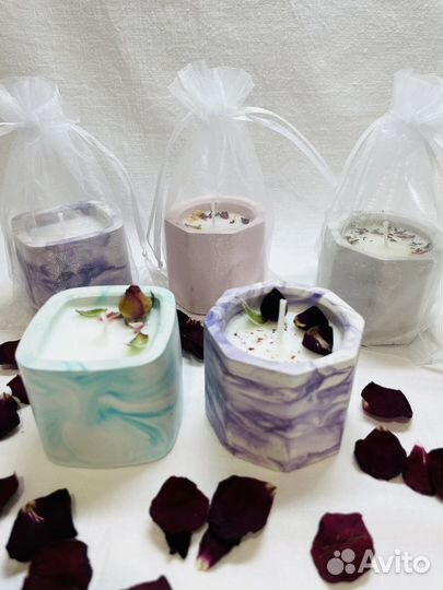 Свечи в гипсе