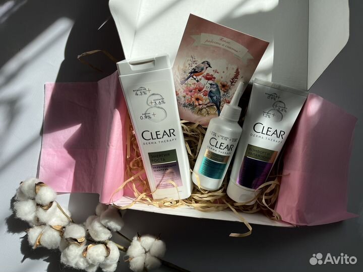 Подарочный бокс шампунь, кондиционер Clear