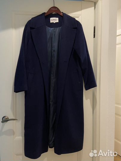 Пальто gate31 бежевое / синие