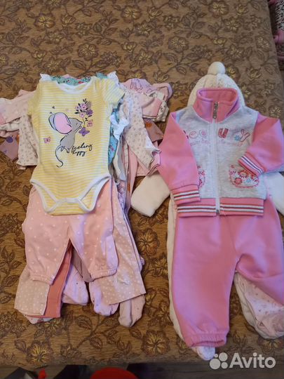 Пакет вещей для девочки 56,62 68,74, 80