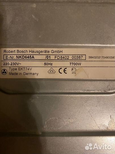 Варочная панель bosch nkd 645a