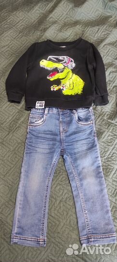 Кофта + джинсы 92