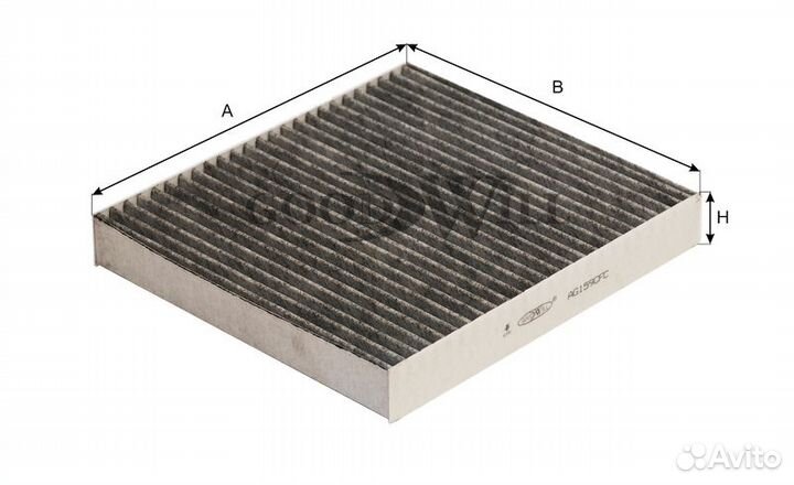 Фильтр салона lexus GS/IS 12- угольный