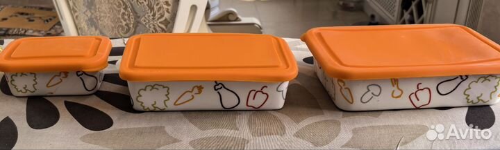 Салатники набор керамика с крышками