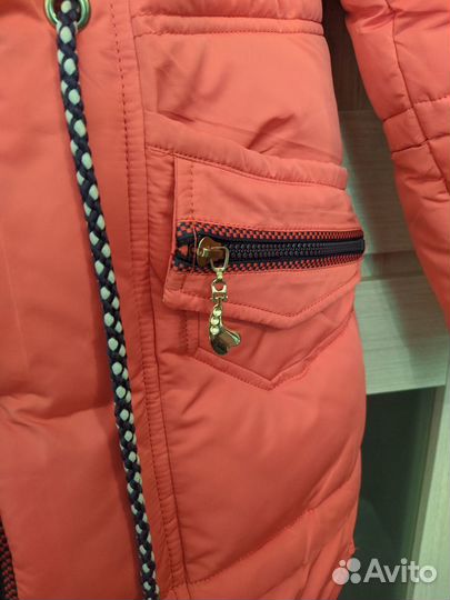 Зимнее пальто-пуховик, рост 128 см