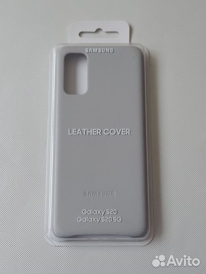 Чехол Leather Cover на Samsung S20 оригинал