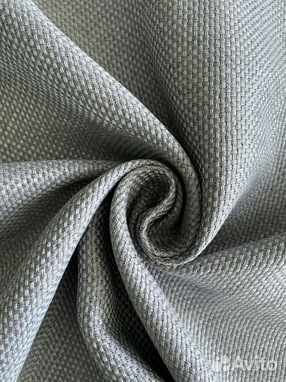 Шторы рогожка блэкаут серые 110*270