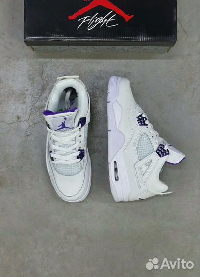 Мужские кроссовки Air Jordan 4 Retro Purple Metall