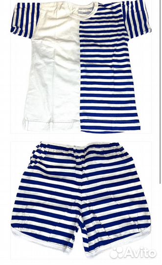 Детский костюм моряка голубой