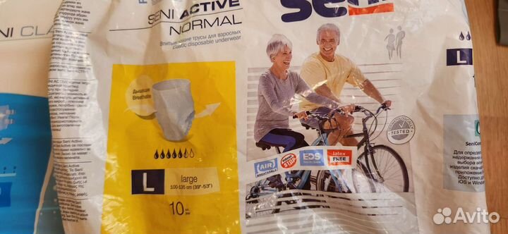 Памперсы для взрослых seni l, подгузники, трусики