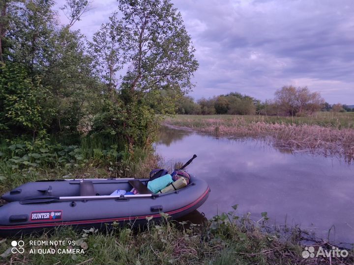 Лодка Hunter 330 A, мотор Tohatsu 3.5, аксессуары