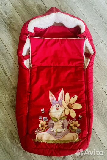 Детский зимний конверт на овчине