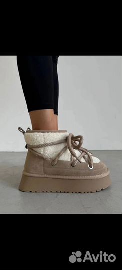 Угги женские барашек натуральная замша