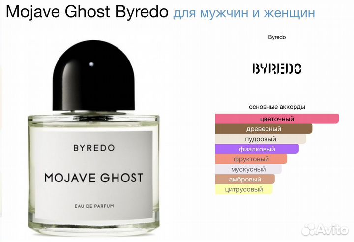 Духи унисекс Byredo Mojave Ghost 100мл