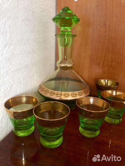 Графин цветное стекло СССР