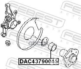 Подшипник ступ.nissan X-trail T30 01- зад. AWD