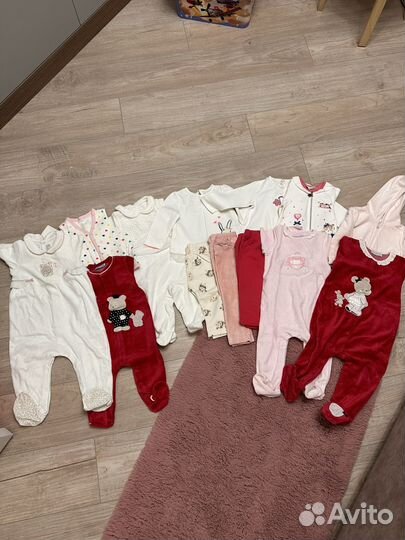 Вещи для девочки от 0 до 9 мес