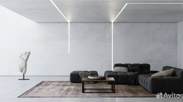 В потолок световая линия Art-gipps 50 мм