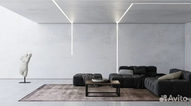 В потолок световая линия Art-gipps 50 мм