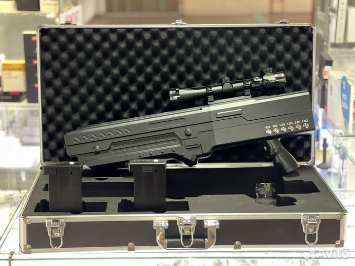 Блокиратор дронов Гарпия 120W. Антидрон. 2 акб