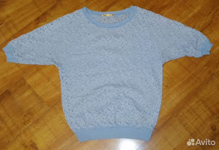 Кофта летняя Zarina серо-голубая, 44-46