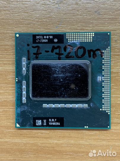 Процессор для ноутбука i7-720qm 1.6-2.8GHz 4-яд/8п