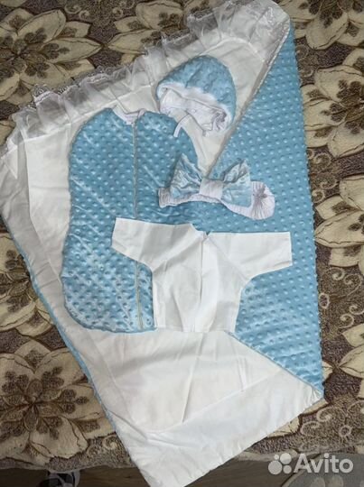 Конверт на выписку для мальчика зимний