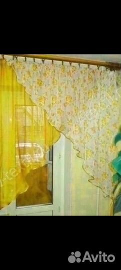 Шторы тюль бу для кухни