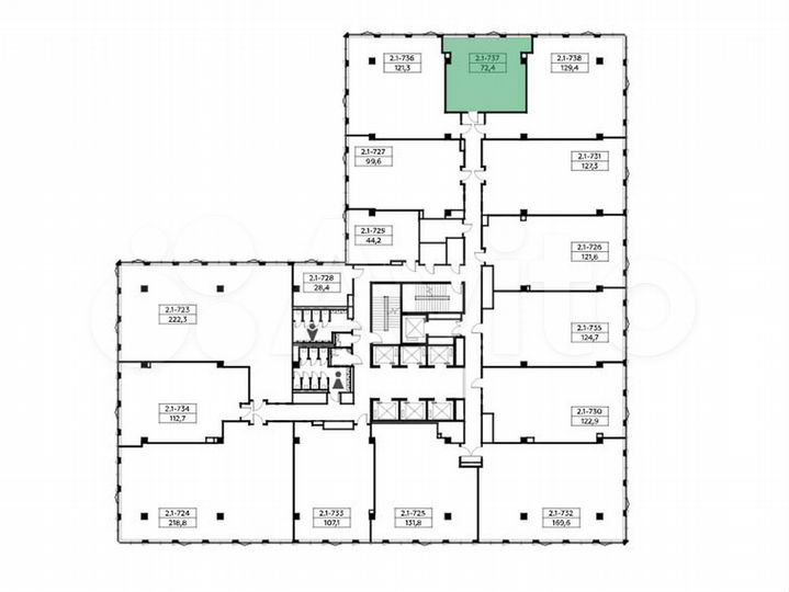 Продам офисное помещение, 72.4 м²