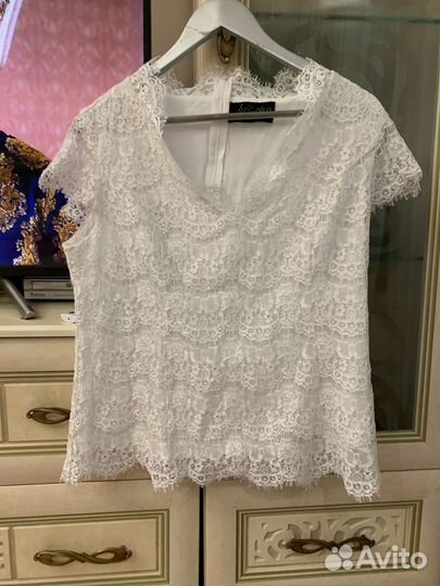 Блуза ажурная 54 размер