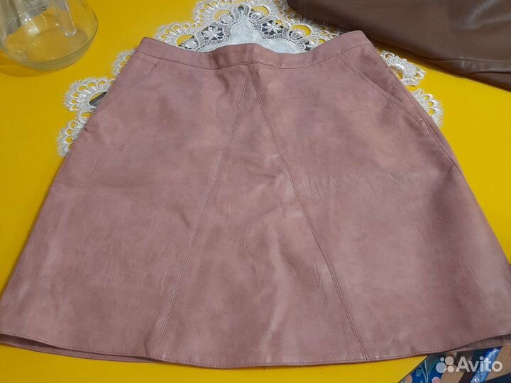 Юбка экокожа