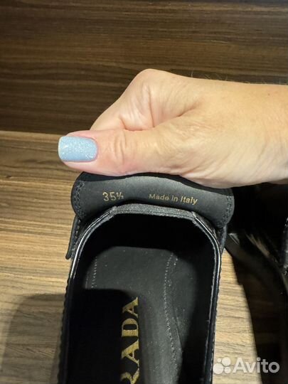 Лоферы Prada, оригинал, чек