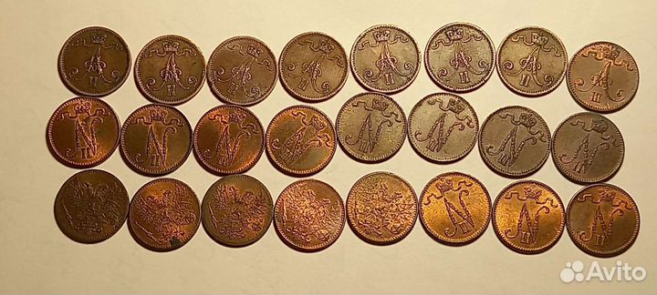 Русская Финляндия. 1- 50 пенни 1864-1917 гг