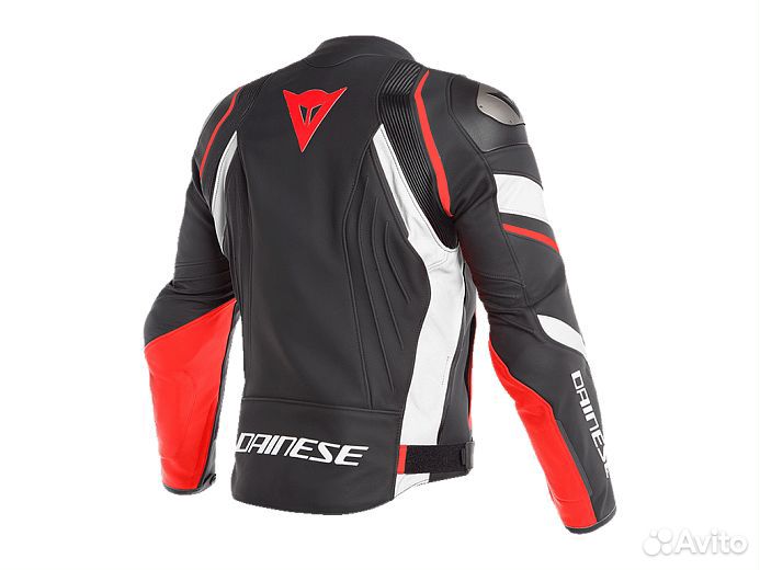 Мотокуртка кожаная dainese avro 4 white/fluo-RED