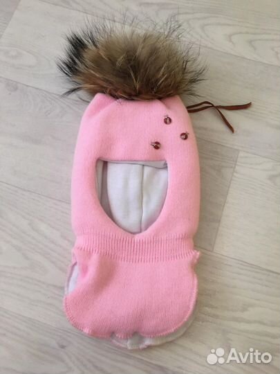 Шапка для девочки варежки манишка тюрбан