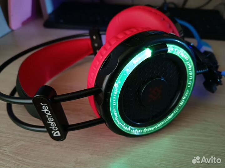 Новые Игровые наушники Defender с подсветкой