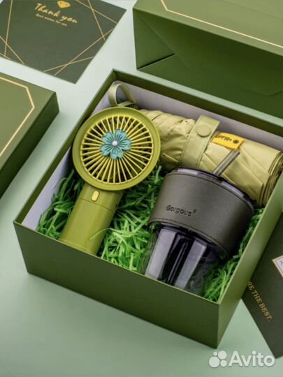 Подарочный набор зонт+кружка+мини вентилятор