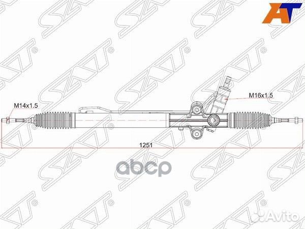 Рейка рулевая hyundai starex/H1 08- ST-57700-4H