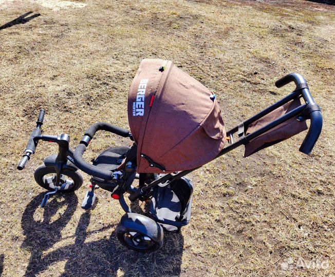 Детский трехколесный велосипед коляска