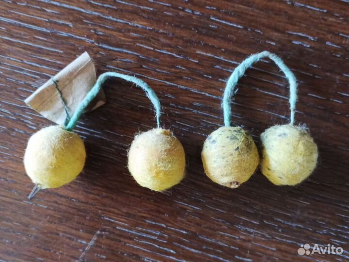 Елочные игрушки СССР ватные фрукты