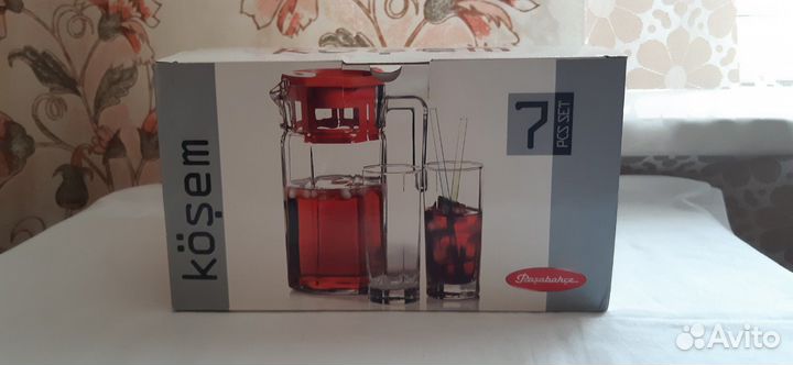 Наборы: кувшин и стаканы, Графин и рюмки