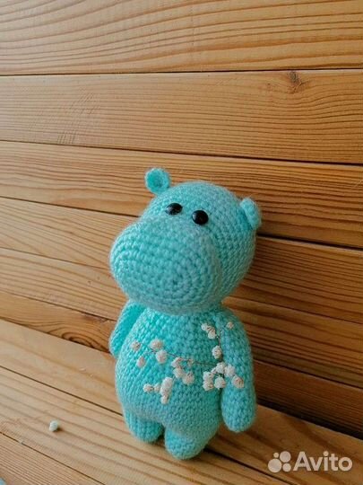 Игрушка бегемот ручной работы