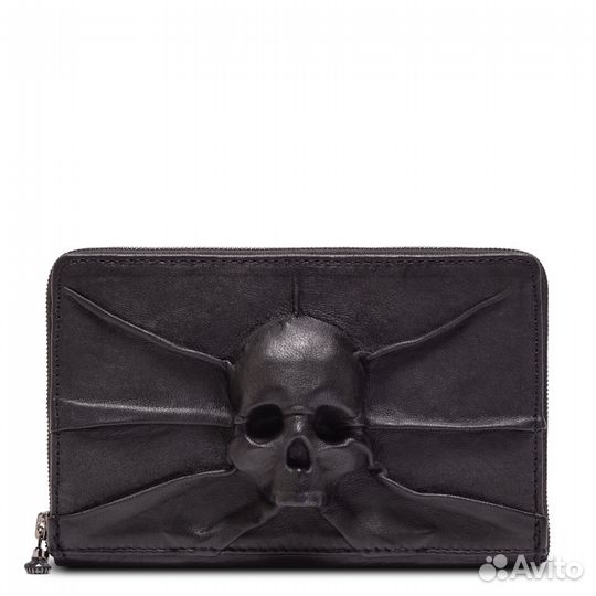 Кошелёк кожаный - skull (0149.21) dagon