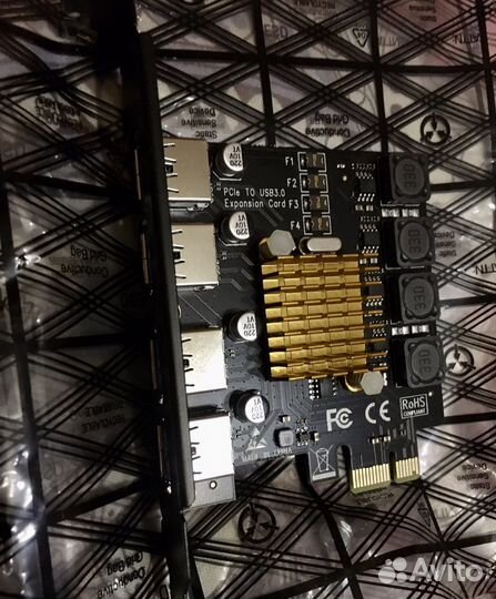 Разветвитель (хаб) pcie x1 - usb 3.0 4 порта