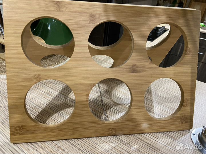 Подставка для бутылок из дерева