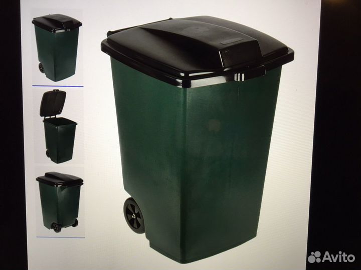 Мусорный бак на колесах Curver, 100 литров